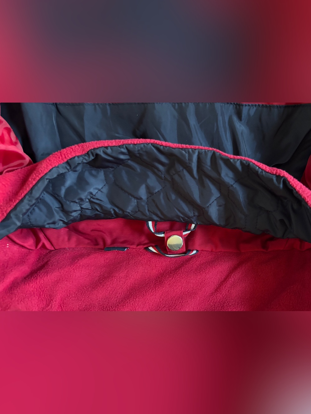 Tommy Hilfiger Womens S 3 In 1 All Weather Hooded Jacket Coat Red Navy - Picture 8 of 16